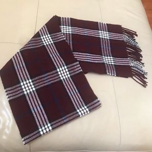 Plaid Eddie Bauer Winter Fringed Scarf